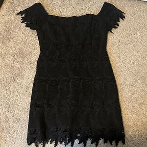 Astr Black Lace Mini Dress